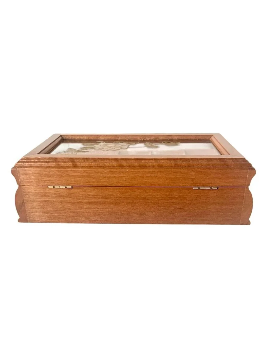 Vintage Wooden Jewelry Box Removable Tray Jewellery Box Retro - Picture 7 of 8